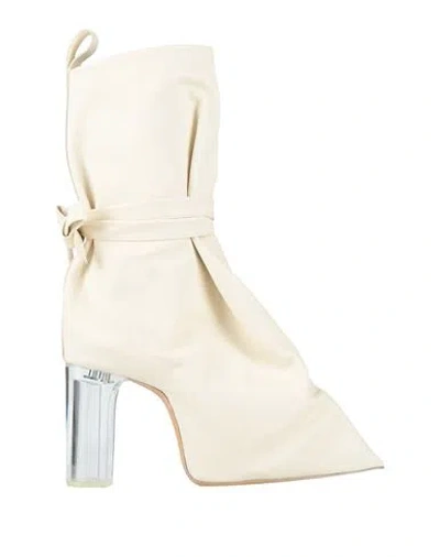 Rick Owens Woman Boot Cream Size 9 Leather In White