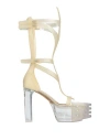 RICK OWENS RICK OWENS WOMAN SANDALS IVORY SIZE 11 LEATHER