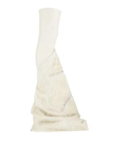 Rick Owens Woman Boot Ivory Size 7 Leather In White