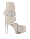Rick Owens Woman Boot Light Grey Size 8 Leather
