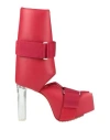 Rick Owens Woman Boot Red Size 8 Leather