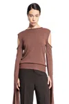 Rick Owens Woman Sweater Chocolate Brown Size L Virgin Wool In Brown