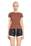 Rick Owens Woman Brown T-shirts & Tank Tops In Brown