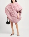 Rick Owens Woman Cape Antique Rose Size Onesize Silk In Pink