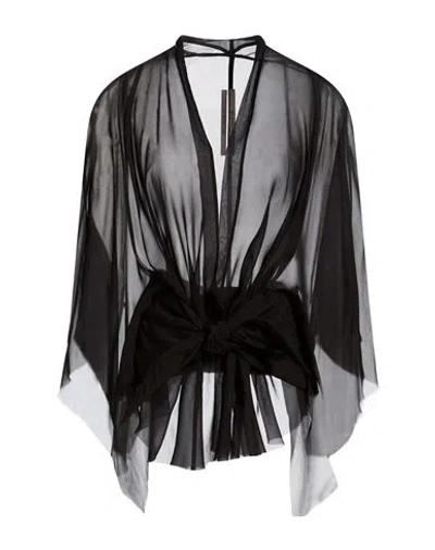 Rick Owens Woman Cape Black Size 2 Silk