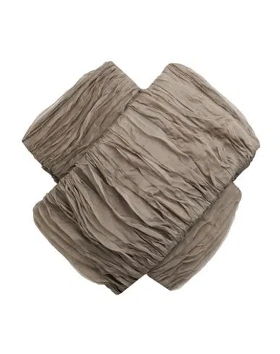 Rick Owens Woman Cape Lead Size Onesize Silk In Brown