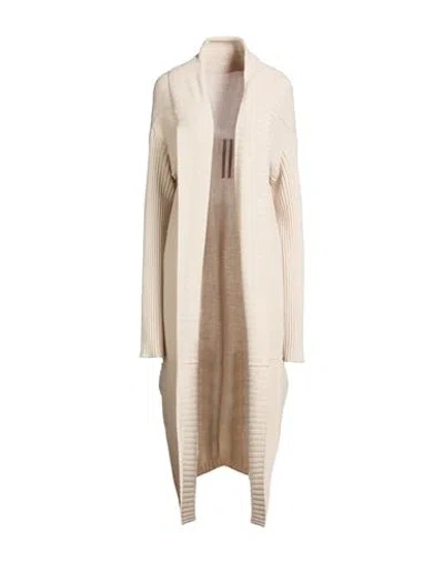 Rick Owens Woman Cardigan Beige Size L Cashmere In Sand