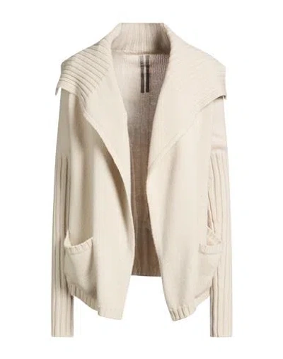Rick Owens Woman Cardigan Beige Size S Cashmere In Sand