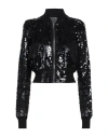 Rick Owens Klaus Sequined Stretch-tulle Jacket In Black