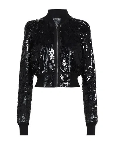 Rick Owens Klaus Sequined Stretch-tulle Jacket In Black