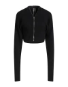 Rick Owens Woman Cardigan Black Size L Alpaca Wool, Polyamide, Wool, Elastane In Black