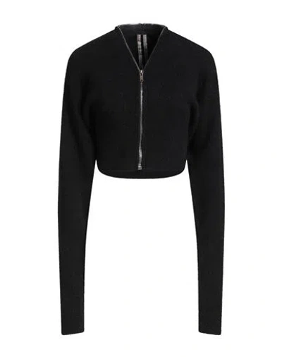 Rick Owens Woman Cardigan Black Size L Alpaca Wool, Polyamide, Wool, Elastane