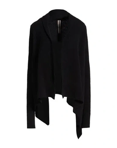 Rick Owens Woman Cardigan Black Size S Alpaca Wool, Polyamide, Wool, Elastane