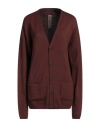 Rick Owens Woman Cardigan Brown Size S Virgin Wool