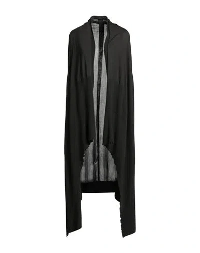 Rick Owens Woman Cardigan Dark Green Size S Virgin Wool In Black