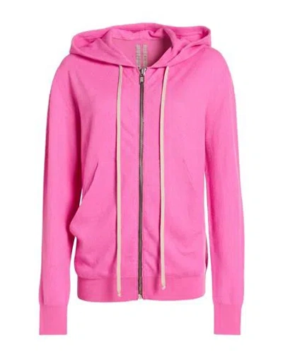 Rick Owens Woman Cardigan Fuchsia Size S Cashmere In Pink