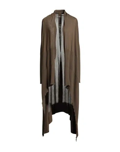 Rick Owens Woman Cardigan Khaki Size S Virgin Wool In Brown