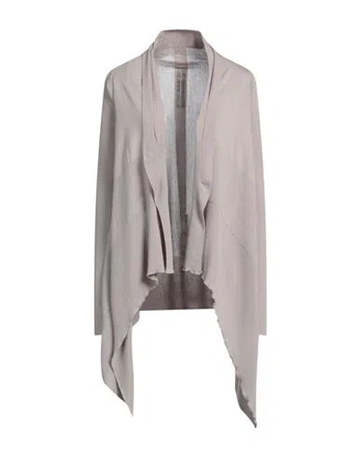 Rick Owens Woman Cardigan Light Grey Size M Virgin Wool In Grey