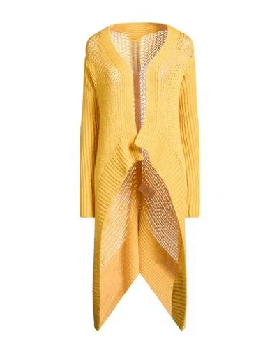 Rick Owens Woman Cardigan Marigold Size S Cashmere, Silk In Yellow