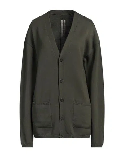 Rick Owens Woman Cardigan Military Green Size S Virgin Wool