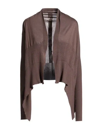 Rick Owens Woman Cardigan Taupe Size S Cashmere In Brown