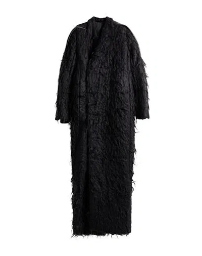 Rick Owens Woman Coat Black Size 4 Virgin Wool