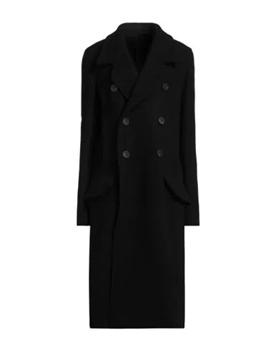Rick Owens Woman Coat Black Size 8 Virgin Wool