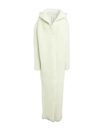 Rick Owens Woman Coat Light Green Size S Alpaca Wool, Polyamide, Wool, Elastane