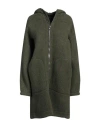 Rick Owens Woman Coat Military Green Size 2 Wool, Alpaca Wool