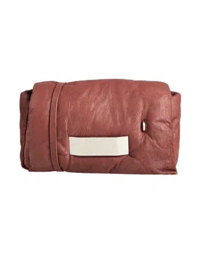 Rick Owens Woman Cross-body Bag Chocolate Brown Size - Lambskin
