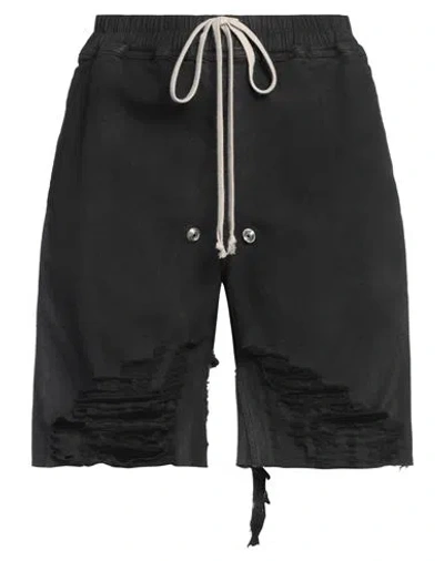 Rick Owens Woman Denim Shorts Black Size 2 Cotton