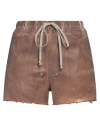 Rick Owens Woman Denim Shorts Brown Size 2 Cotton
