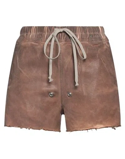 Rick Owens Woman Denim Shorts Brown Size 2 Cotton In Brown