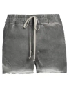 Rick Owens Woman Denim Shorts Grey Size 4 Cotton