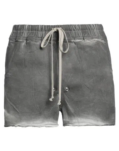 Rick Owens Woman Denim Shorts Grey Size 4 Cotton In Grey