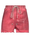 Rick Owens Woman Denim Shorts Red Size 2 Cotton