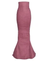 Rick Owens Woman Denim Skirt Antique Rose Size 2 Cotton, Elastomultiester, Rubber In Pink