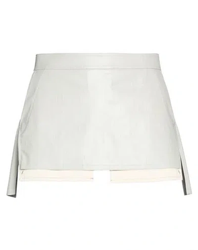Rick Owens Woman Denim Skirt Beige Size 8 Cotton, Elastomultiester, Natural Rubber In Gray