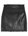 Rick Owens Woman Denim Skirt Black Size 6 Cotton, Elastomultiester, Rubber