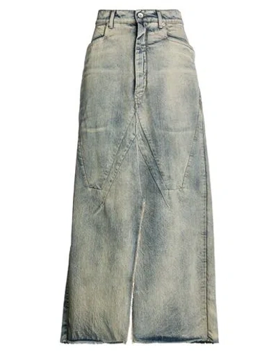 Rick Owens Woman Denim Skirt Blue Size 26 Cotton