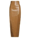 Rick Owens Woman Denim Skirt Camel Size 8 Cotton, Elastomultiester In Brown