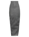 Rick Owens Woman Maxi Skirt Chocolate Brown Size 4 Cupro, Elastane In Gray