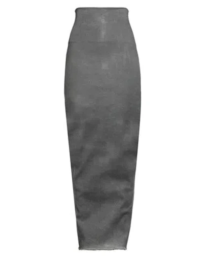 RICK OWENS RICK OWENS WOMAN DENIM SKIRT GREY SIZE 4 COTTON, ELASTOMULTIESTER, RUBBER