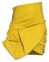 Rick Owens Woman Denim Skirt Yellow Size 2 Cotton, Elastomultiester, Rubber