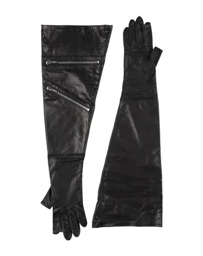 Rick Owens Woman Gloves Black Size 8 Calfskin