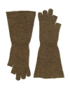 Rick Owens Woman Gloves Khaki Size Onesize Alpaca Wool, Polyamide, Wool, Elastane In Sand