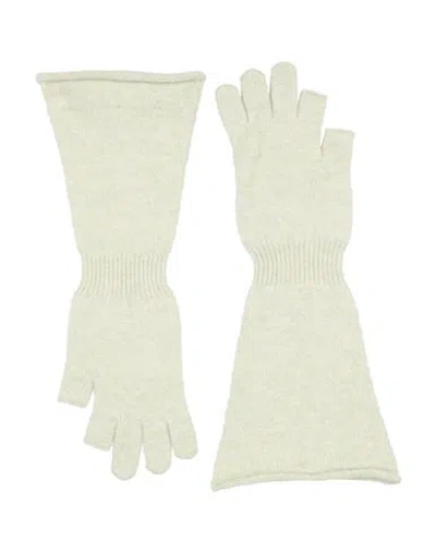 Rick Owens Woman Gloves Light Green Size Onesize Alpaca Wool, Polyamide, Wool, Elastane