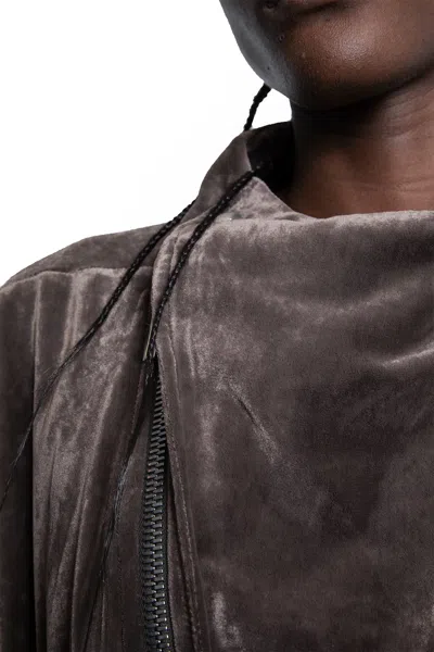 Rick Owens Woman Grey Jackets In Gray