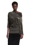 Rick Owens Velvet Cylinder Draped Top