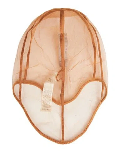 Rick Owens Woman Hat Camel Size M Polyamide In Beige